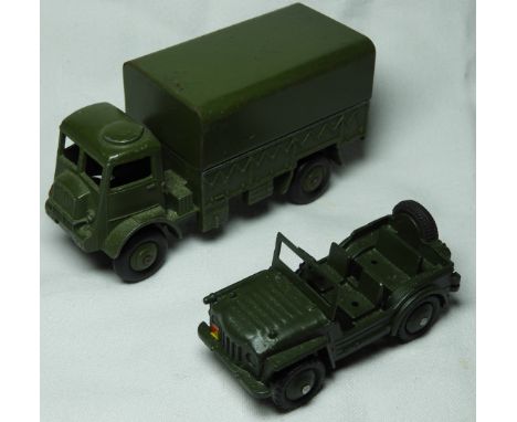 DINKY ARMY COVERED WAGON 623 & AUSTIN CHAMP 674 (ORIGINAL)   