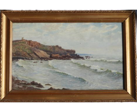 BRANSCOMBE UNSIGNED WATERCOLOUR COMPASS POINT BUDE, N CORNWALL 18'X11'   