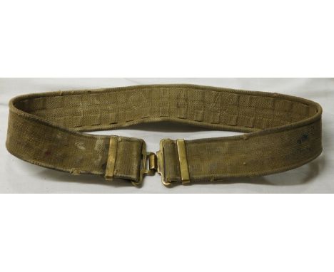 BRITISH ARMY WEBBING & BRASS BELT   