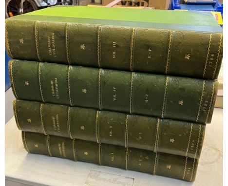 Four volumes, 'Chamber's Cyclopaedia', or 'An Universal Dictionary of Arts and Sciences', by E. Chambers, F. R. S., four volu