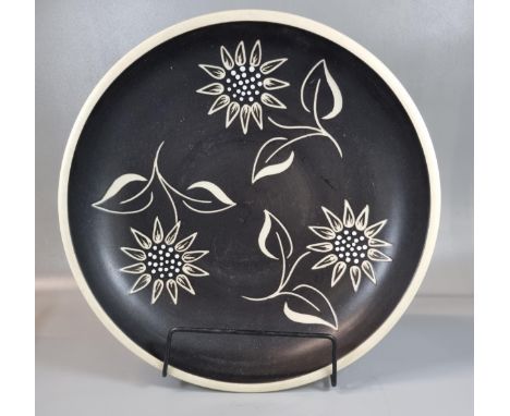 Soholm Pottery, hand painted ceramic charger.  Made in Denmark.  32cm diameter approx.  (B.P. 21% + VAT) 