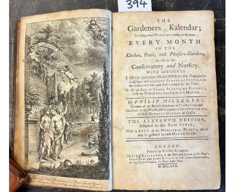 Miller, Philip, F R S 'The Gardener's Kalendar', directing what works on necessary to be done every month, in the kitchen, fr