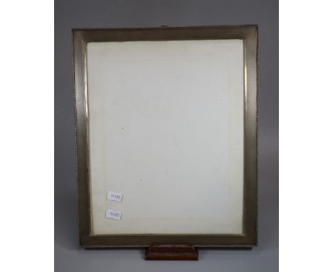 Continental silver engine turned picture frame, of beaded and rectangular form, marked 800. (B.P. 21% + VAT)  Dimensions: 34x