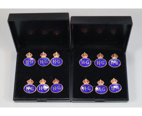 Collection of twelve Home Guard enamel badges.  (B.P. 21% + VAT) 
