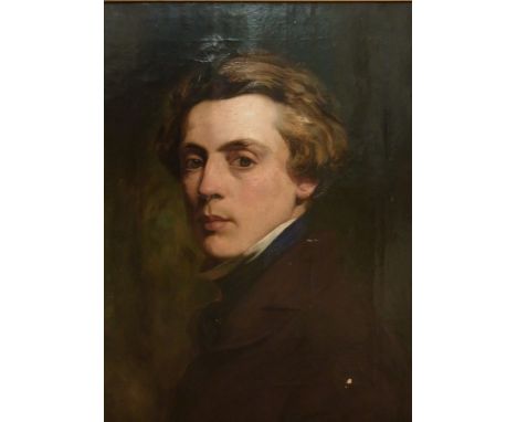 19th century school
Oil on canvas
Head and shoulders portrait of a young man (in need of restoration), 61cm x 44.5cm 