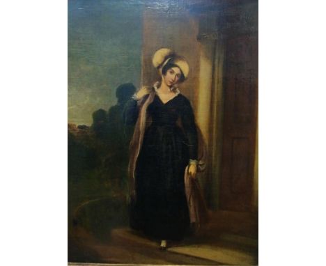 William Moore of York
Oil on canvas 
Full-length portrait of Mrs William Moore, nee Jackson 1792-1825, 51cm x 38cm 