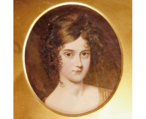 Louisa Rodney (19th century)
Oil 
Portrait of Lady George Lennox, oval, details verso, 20cm x 18cm 