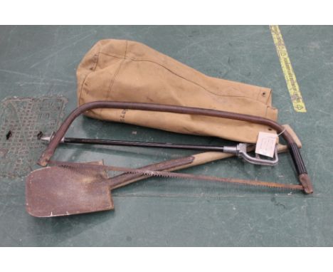 Military kit bag and quantity of tools 