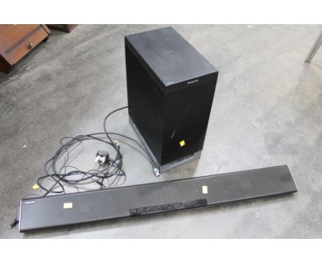 Panasonic subwoofer Model SBHWA680 and a Panasonic Home Theatre audio system Model SUHTB680