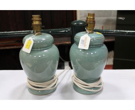 Pair of Denby pottery lamp bases