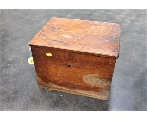 Small wooden trunk of model kit parts, paints, screws and accessories.