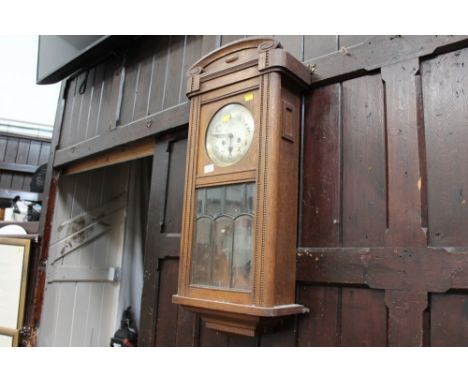 Oak wall clock first quarter 20th century 