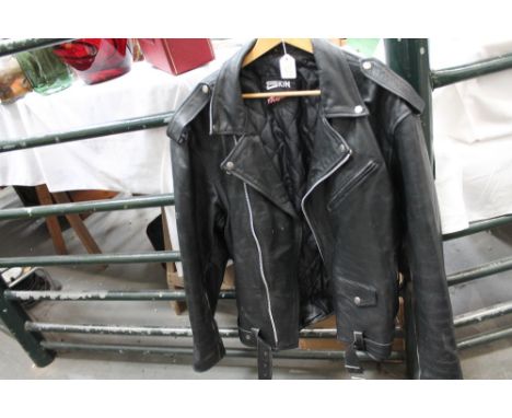Leather R K Sports motorbike jacket