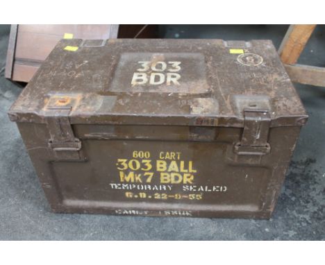 1955 metal ammunition tin 303 BDR