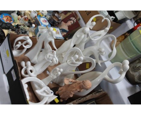 Collection of ceramic Circle of Love figurines