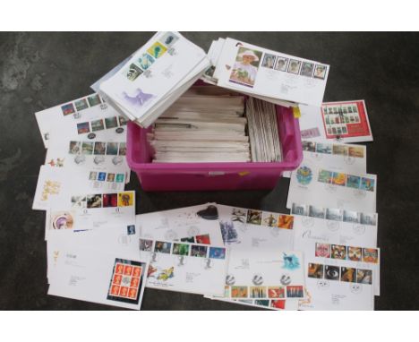 Box of Royal Mail First Day covers