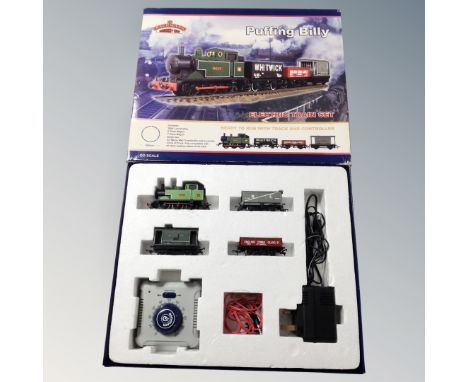A Bachmann Branchline Puffing Billy electric train set.