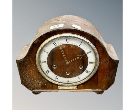 A 1930s Westminster chime mantel clock.