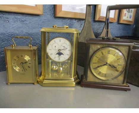 Three mantel clocks to include a Sevills New Millennium anniversary clock 