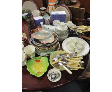 A modern Minton part tea and coffee set, mixed cutlery and mid to late 20th century ceramics to include Carltonware, Aynsley,