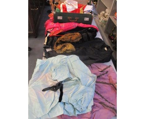 Vintage dressing-up clothing to include a black applique French style jacket from Madame Lambert of Brighton 