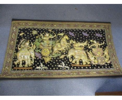 An Indian embroidered panel 
