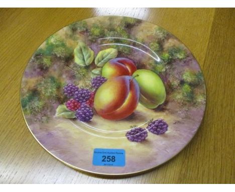 A Royal Worcester plate painted by John Smith, signed 10 1/2" 