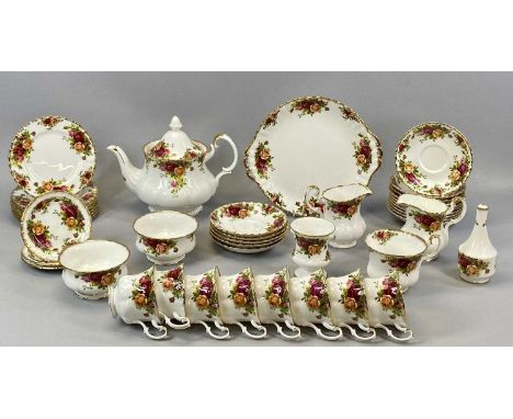 ROYAL ALBERT OLD COUNTRY ROSES PATTERN TEA SERVICE including teapot, approx. 42 piecesProvenance: deceased estate Gwynedd
