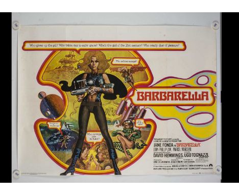 Barbarella (1968) UK Quad poster, UK Quad Poster with iconic Renata Fratini poster art for this quintessential 1960s film sta