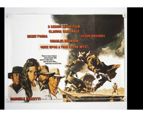 Once Upon A Time In The West (1968) Quad Poster, UK Quad poster for this Sergio Leone Spaghetti Western starring Claudia Card