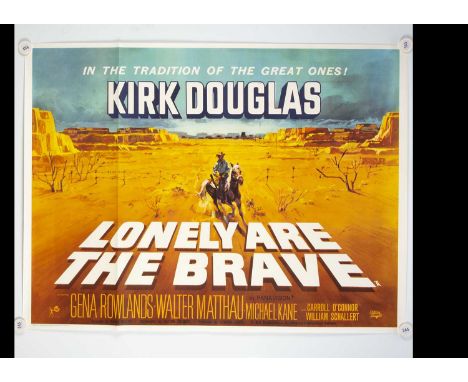 Lonely Are The Brave (1962) Quad Poster, UK Quad poster for this Western starring Kirk Douglas - rolled with light fold marks