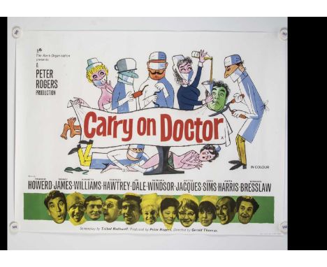 Carry On Doctor (1967) Quad Poster, UK Quad poster for this classic Carry On film starring Kenneth Williams, Barbara Windsor,