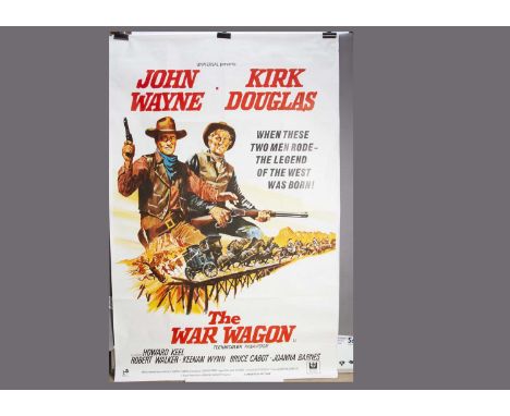 The War Wagon (1967) Bus Stop Poster, Large Billboard style poster for this Western starring John Wayne and Kirk Douglas - ro