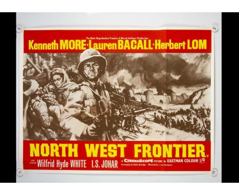North West Frontier (1959) Quad Poster, UK Quad poster for the Adventure set in Colonial India and Starring Lauren Bacall and