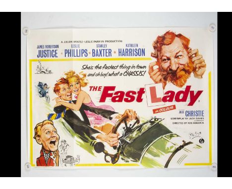 The Fast Lady (1962) Quad Poster, UK Quad poster for this Brit Comedy starring Julie Christie with Fratini artwork - rolled w