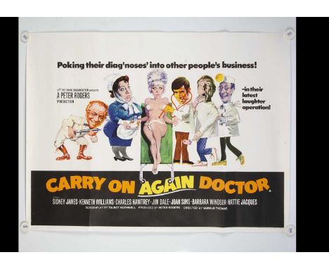 Carry On Again Doctor (1969) Quad Poster, UK Quad poster for this classic Carry On film starring Kenneth Williams, Barbara Wi