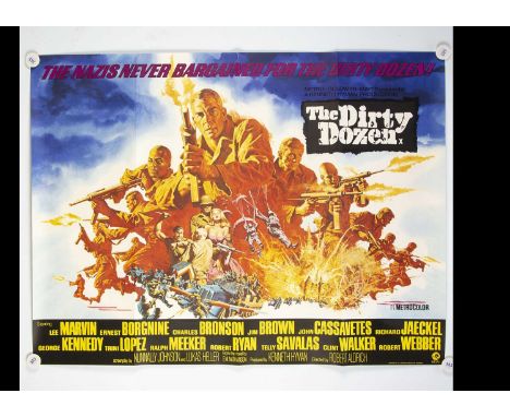 The Dirty Dozen (1967) Quad Poster, Style 'A'  UK Quad for this WW2 classic starring Charles Bronson, Lee Marvin et al - roll
