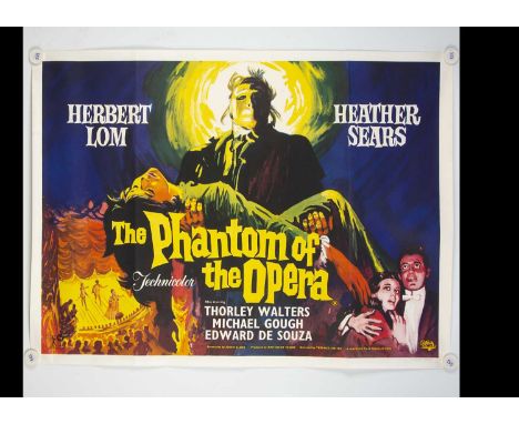 The Phantom Of The Opera (1962) Quad Poster, UK Quad poster for this Hammer Horror Classic starring Herbert Lom and Heather S