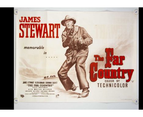 The Far Country (1955) Quad Poster, UK Quad poster for this Western starring James Stewart with Kirby artwork - rolled with l