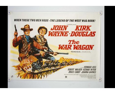 The War Wagon (1967) Quad Poster, UK Quad poster for this Western starring John Wayne and Kirk Douglas - rolled with light fo