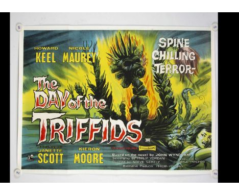 Day Of The Triffids (1962) Quad Poster, UK Quad poster for this Classic Science Fiction movie with artwork by Bill WIggins - 