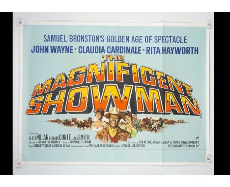 The Magnificent Showman (1964) Quad Poster, UK Quad poster for this western starring John Wayne - rolled with light fold mark