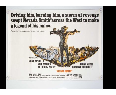 Nevada Smith (1966) Quad Poster, UK Quad poster for the film starring Steve McQueen rolled with light fold marks and in Excel