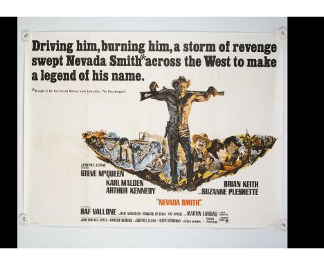 Nevada Smith (1966) Quad Poster, UK Quad poster for this Steve McQueen Film - rolled with light fold marks and in Excellent c