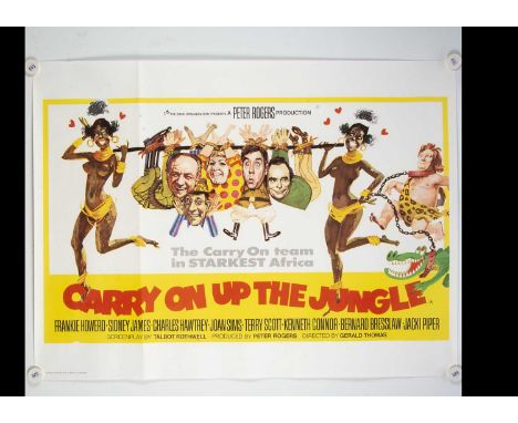 Carry On Up The Jungle (1970) Quad Poster, UK Quad poster for this classic Carry On film starring Frankie Howerd, Sid James e