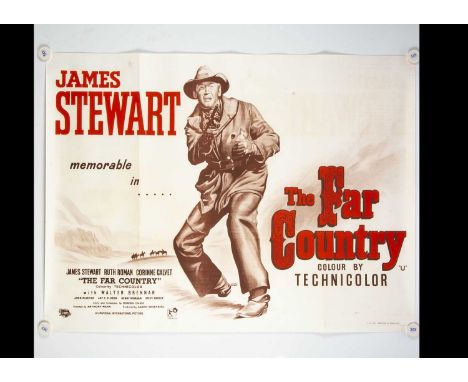 The Far Country (1955) Quad Poster, UK Quad poster for this Western starring James Stewart with Kirby artwork - rolled with l