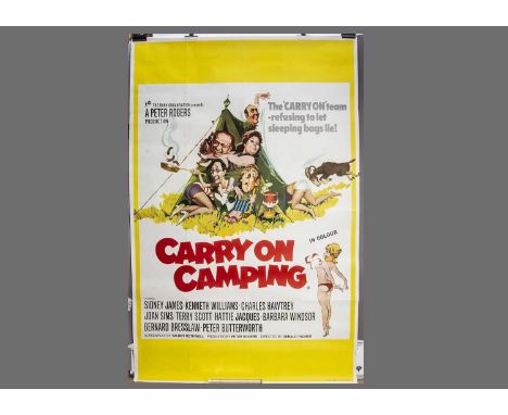 Carry On Camping (1970) Bus Stop Poster, Large Billboard Style poster for this classic Carry On film starring Barbara Windsor