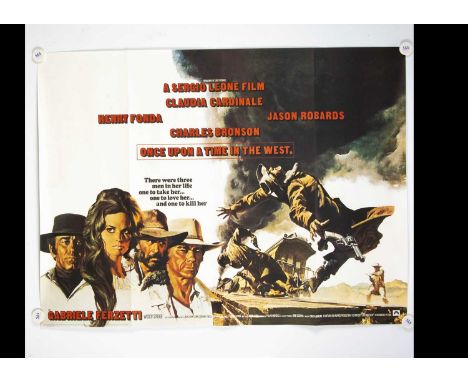 Once Upon A Time In The West (1968) Quad Poster, UK Quad poster for this Sergio Leone Spaghetti Western starring Claudia Card