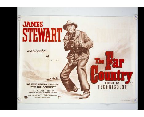 The Far Country (1955) Quad Poster, UK Quad poster for this Western starring James Stewart with Kirby artwork - rolled with l