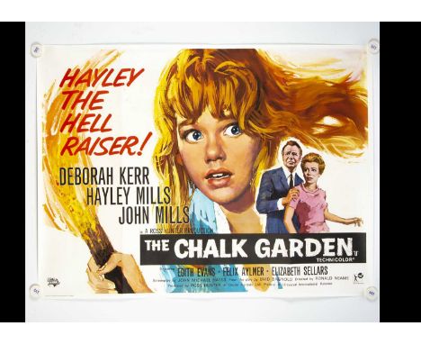 Chalk Garden (1964) UK Quad poster, UK Quad Poster for the film starring Hayley Mills with Pulford artwork - rolled with ligh